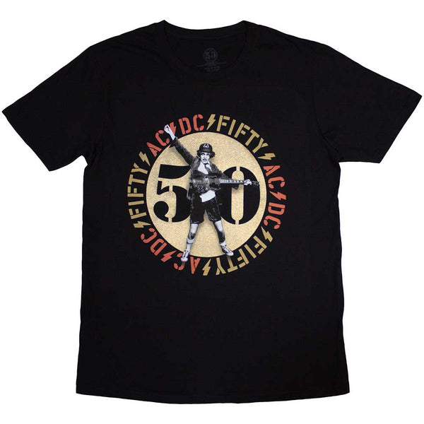 AC/DC | Official Band T-Shirt | Gold Emblem