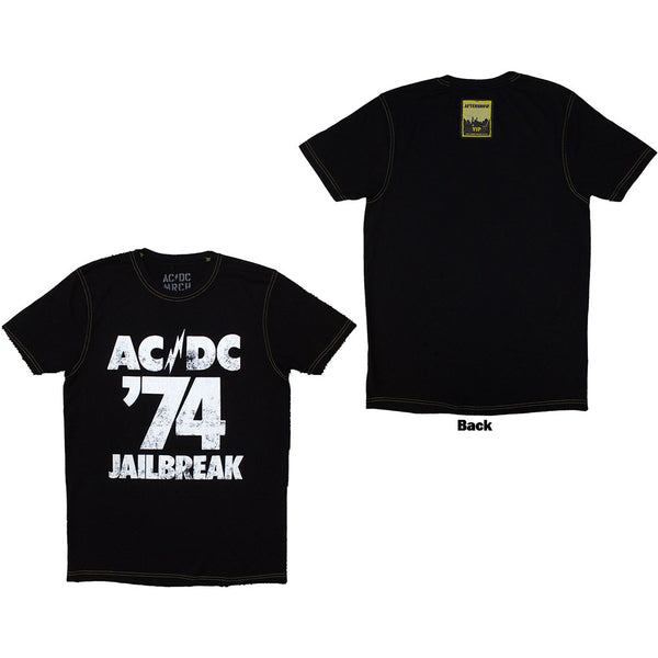 AC/DC | Official Band T-Shirt | 74 Jailbreak (Back Print & Ex-Tour)