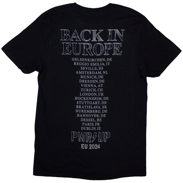 AC/DC | Official Band T-Shirt | Back In Black PWR-UP EU Tour '24 (Back Print & Ex-Tour)