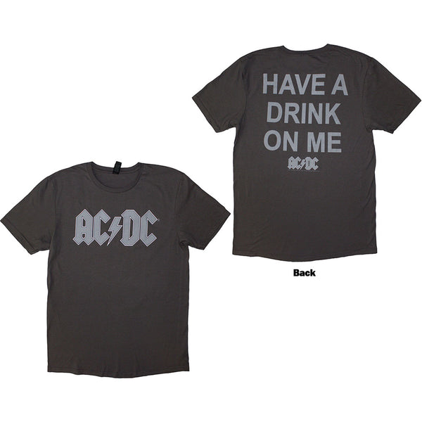 AC/DC | Official Band T-Shirt | Have A Drink On Me (Back Print)