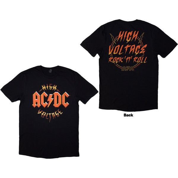 AC/DC | Official Band T-Shirt | High Voltage RnR (Back Print)