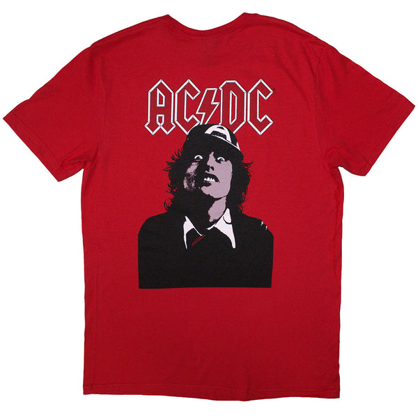 AC/DC | Official Band T-Shirt | Mini Logo / Lock Up Your Daughters (Back Print)
