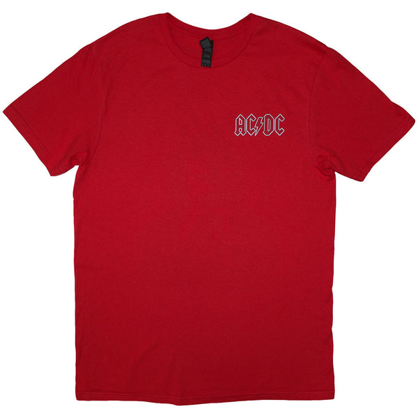 AC/DC | Official Band T-Shirt | Mini Logo / Lock Up Your Daughters (Back Print)