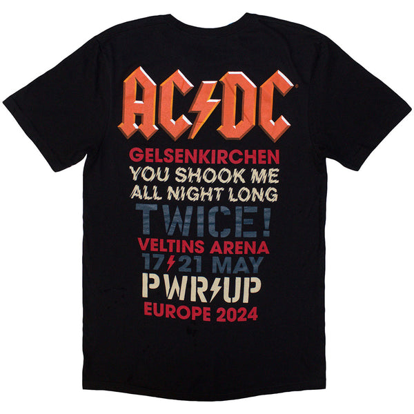 AC/DC | Official Band T-Shirt | PWRD-UP Gelsenkirchen '24 (Back Print & Ex-Tour)