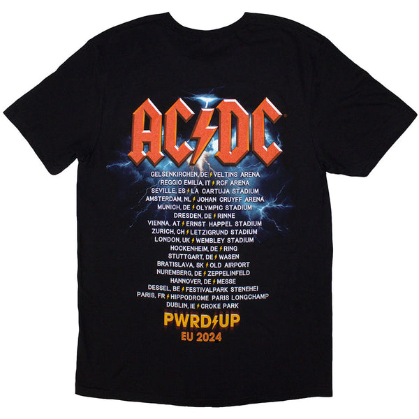 AC/DC | Official Band T-Shirt | PWRD-UP In Rock We Trust (Back Print & Ex-Tour)