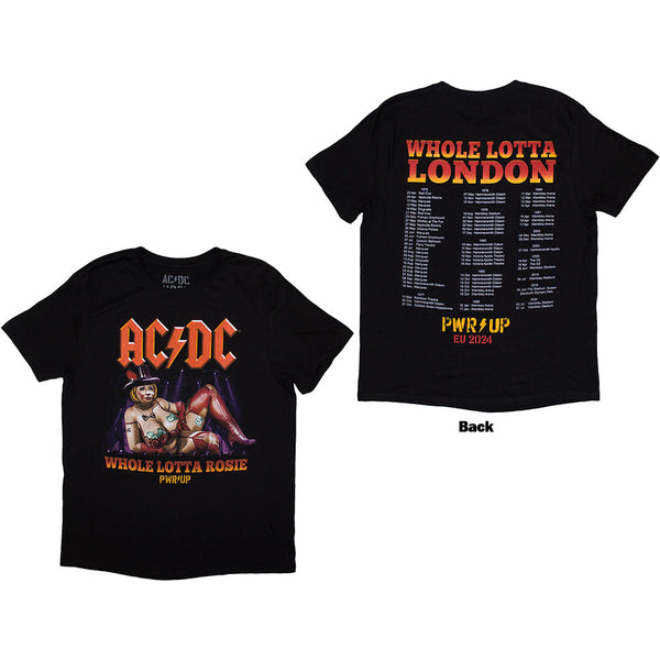 AC/DC | Official Band T-Shirt | Whole Lotta London PWR-UP EU Tour '24 (Back Print & Ex-Tour)