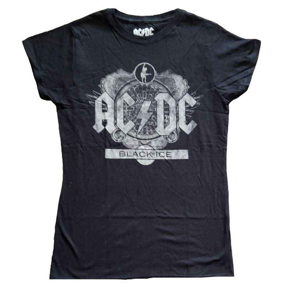 AC/DC | Official Ladies Band T-Shirt | Black Ice