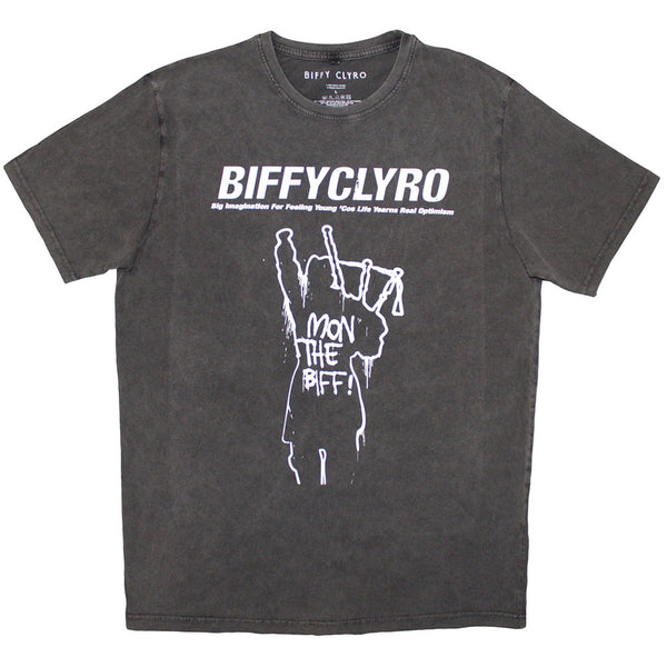 Biffy Clyro | Official Stone Wash Band T-Shirt | Big Imagination (Charcoal Grey)