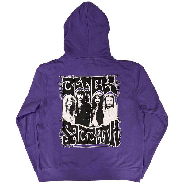 Black Sabbath | Official Band Zipped Hoodie | Henry Pocket Logo (Back Print)