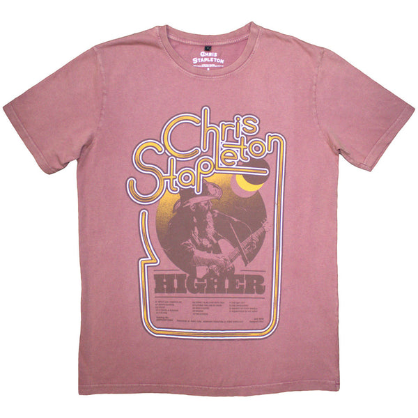 Chris Stapleton |Official Band Stone Wash T-Shirt | Higher (Kashmir Red)