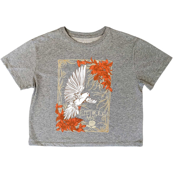 Fleetwood Mac Dove: Ladies grey Crop Top