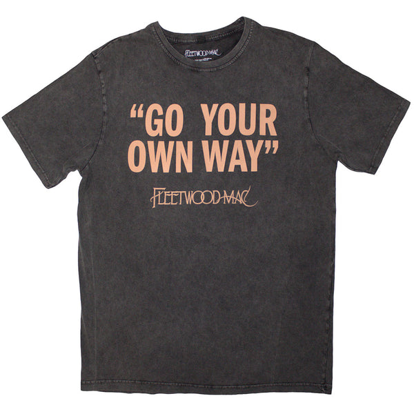 Fleetwood Mac | Official Stone Wash Band T-Shirt | Go Your Own Way (Charcoal Grey)