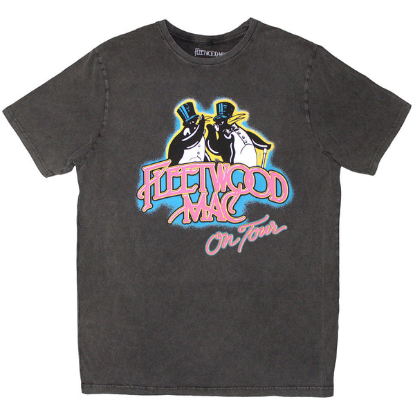 Fleetwood Mac | Official Stone Wash Band T-Shirt | On Tour (Charcoal Grey)