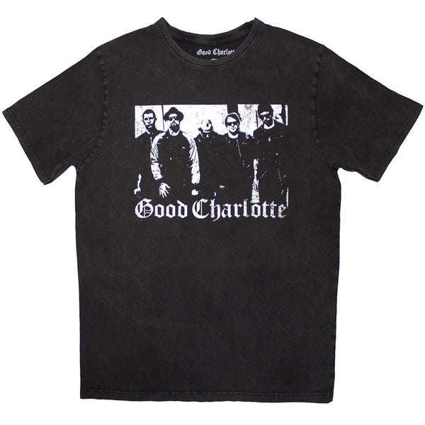 Good Charlotte | Official Stone Wash Band T-Shirt | Band Photo (Charcoal Grey)