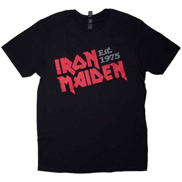 Iron Maiden | Official Band T-Shirt | Est. 1975 Slanted Logo