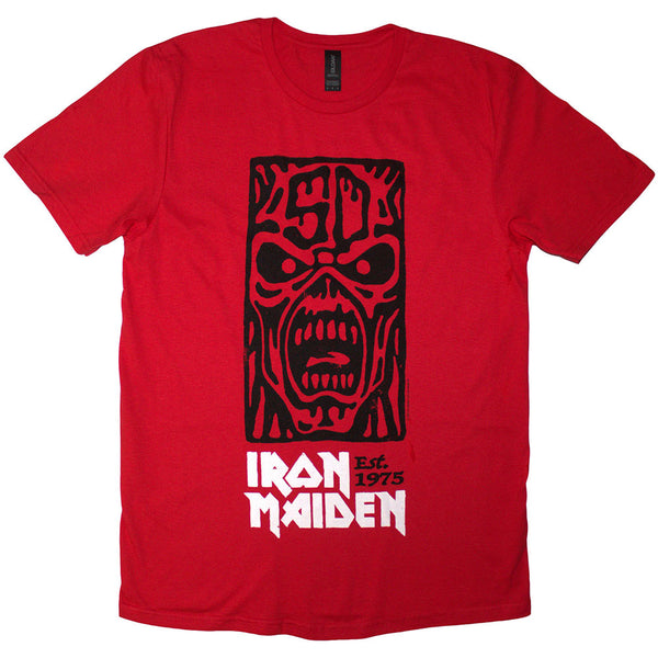 Iron Maiden | Official Band T-Shirt | Est. 1975 Stamp Logo Black