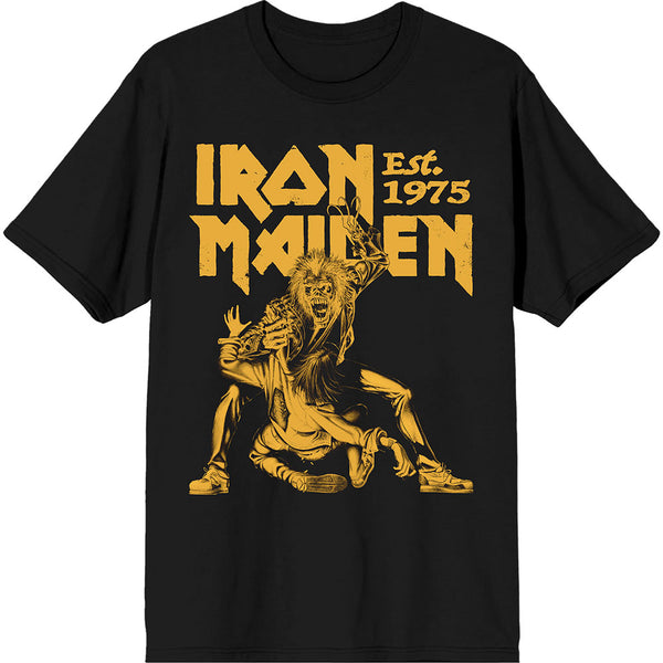 Iron Maiden | Official Band T-Shirt | Est. 1975 Claw Yellow Graphic