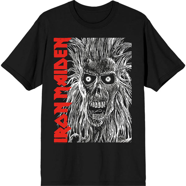 Iron Maiden | Official Band T-Shirt | Eponymous Face Red Logo