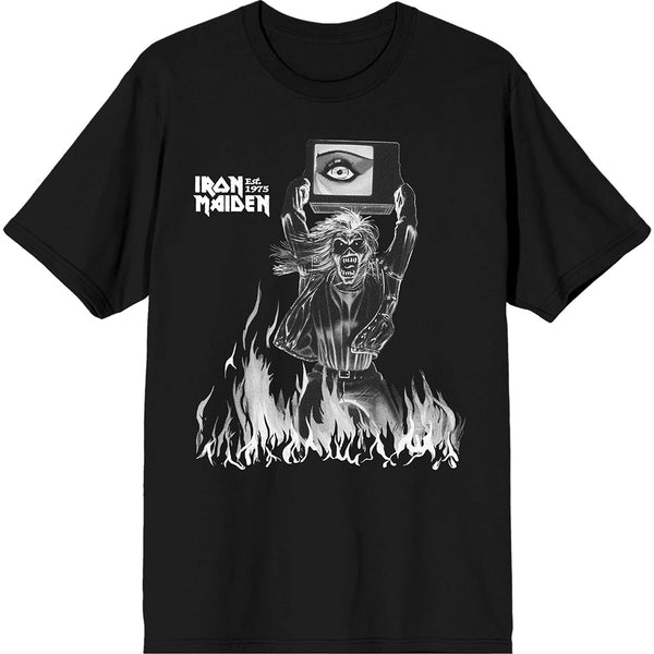 Iron Maiden | Official Band T-Shirt | Est. 1975 Holy Smoke Flames Crop