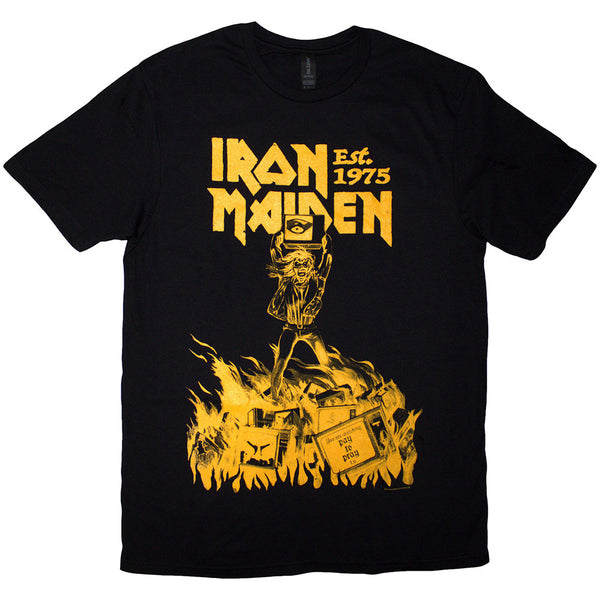 Iron Maiden | Official Band T-Shirt | Est. 1975 Holy Smoke Jumbo Yellow