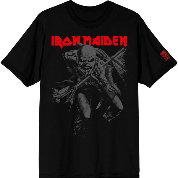 Iron Maiden | Official Band T-Shirt | 50 Trooper Crop Grey (Sleeve Print)