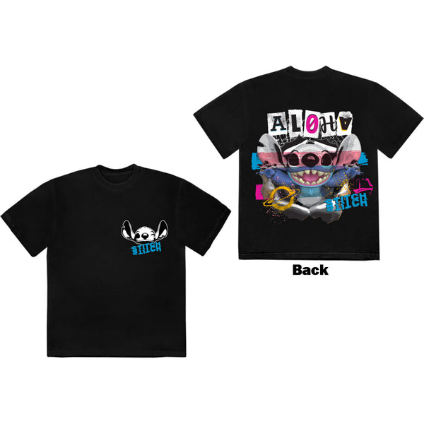 Disney | Official T-Shirt | Stitch Aloha Collage (Back Print)