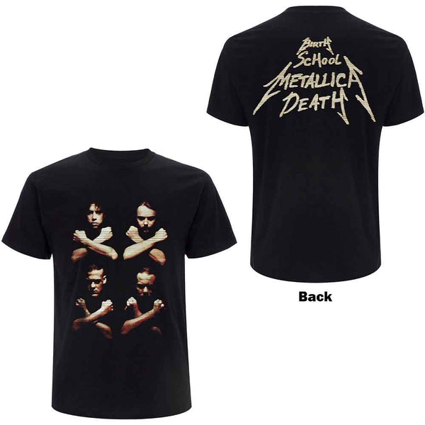 Metallica | Official Band T-Shirt | Birth Death Crossed Arms (Back Print)