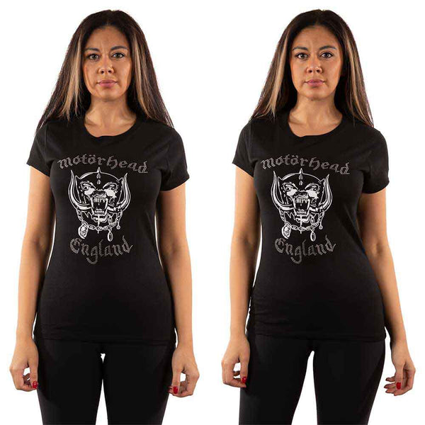 Motorhead | Official Ladies Band T-Shirt | England (Embellished)