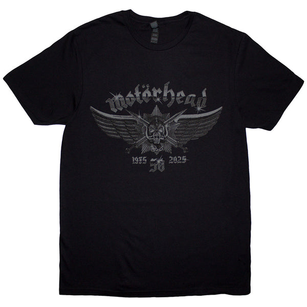 Motorhead | Official Band T-Shirt | 50 Years Wings Badge