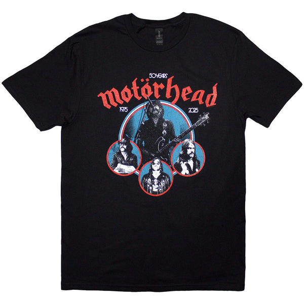 Motorhead | Official Band T-Shirt | 50 Years Lemmy Circles