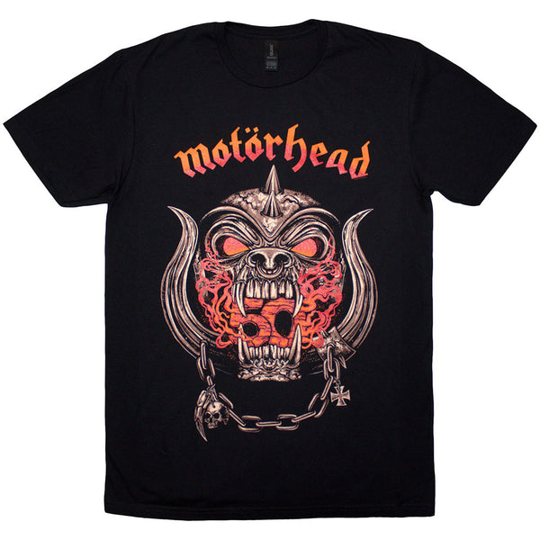 Motorhead | Official Band T-Shirt | 50 Years Warpig Red Gradient