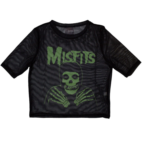 Misfits | Official Ladies Crop Top | Green Hands (Mesh)