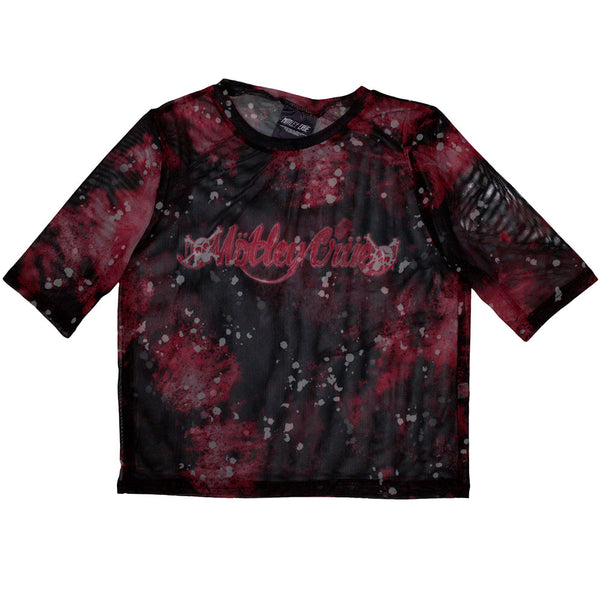 Motley Crue | Official Ladies Crop Top | Feelgood Logo (Mesh)
