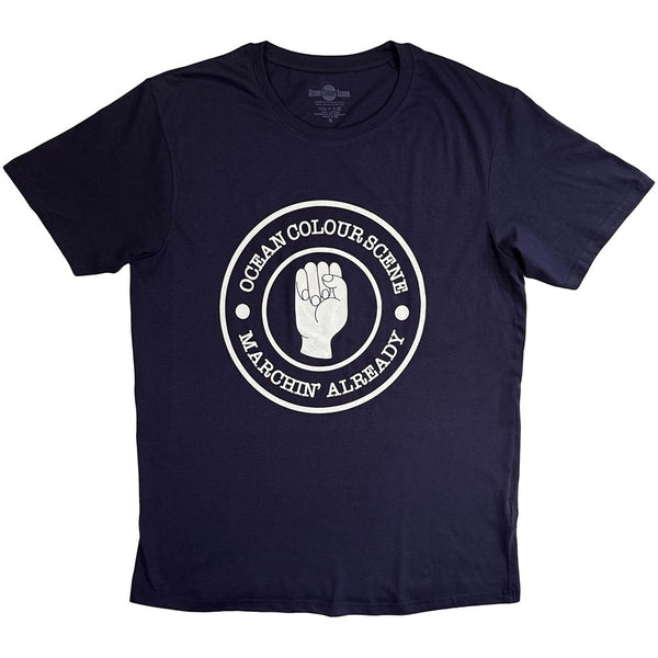 Ocean Colour Scene | Official Band T-Shirt | Marchin' Fist (Navy Blue)