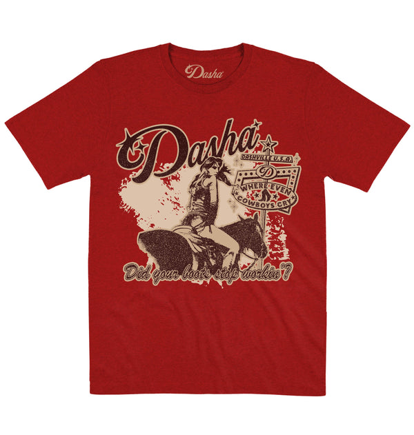 Dasha | Did Your Boots Stop Workin’ - bkg | Official Artist T-shirt