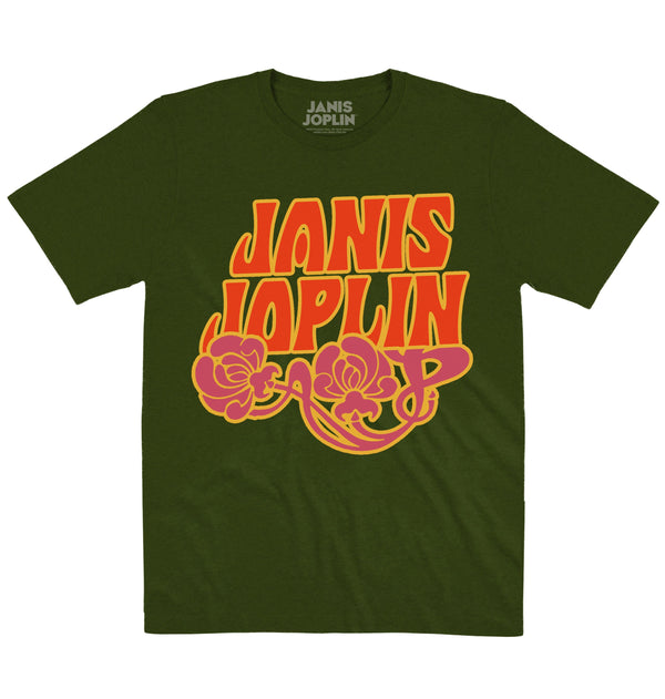 Janis Joplin | Flower Logo | Official Artist T-shirt