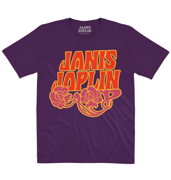 Janis Joplin | Flower Logo | Official Artist T-shirt