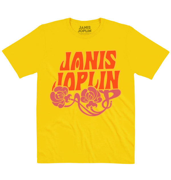 Janis Joplin | Flower Logo | Official Artist T-shirt