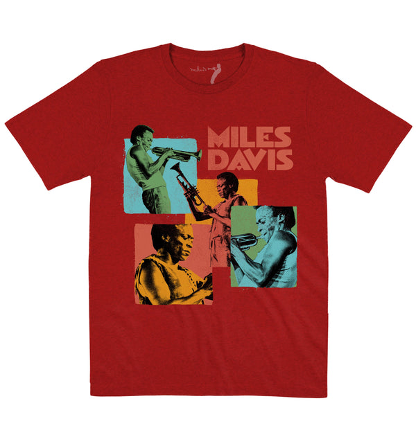 Miles Davis | Squares Red | Official Artist T-shirt