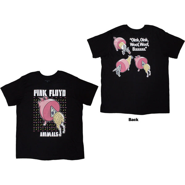 Pink Floyd | Official Band T-Shirt | Animals Cartoons (Back Print)