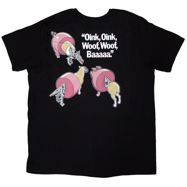 Pink Floyd | Official Band T-Shirt | Animals Cartoons (Back Print)