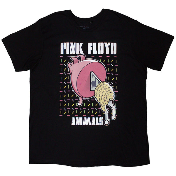 Pink Floyd | Official Band T-Shirt | Animals Cartoons (Back Print)