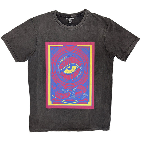 Primal Scream | Official Band Stone Wash T-Shirt | Psychedelic Eye (Charcoal Grey)