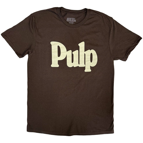 Pulp | Official Band T-Shirt | New Logo (Brown)