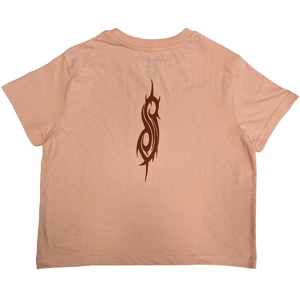 Slipknot | Official Ladies Crop Top | The End So Far Faces Grid (Back Print)