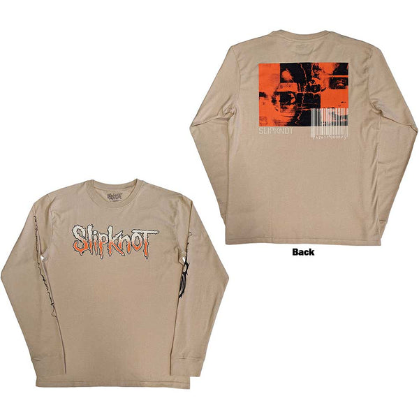 Slipknot | Official Band Long Sleeve T-Shirt | The End So Far Logo Barcode (Back & Sleeve Print)