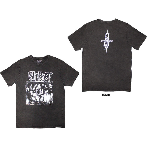 Slipknot | Official Stone Wash Band T-Shirt | Album Splatter (Charcoal Grey) (Back Print)