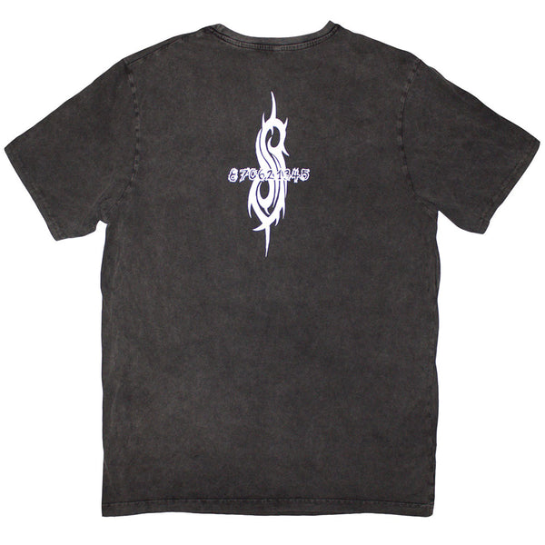 Slipknot | Official Stone Wash Band T-Shirt | Album Splatter (Charcoal Grey) (Back Print)