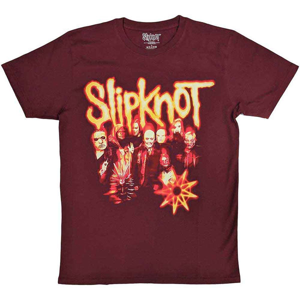 Slipknot | Official Band T-Shirt | The End So Far Group Photo Tribal S Nonogram (Back Print)