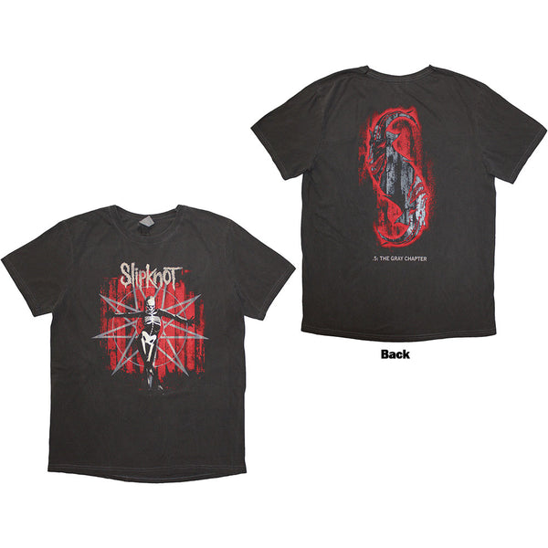 Slipknot | Official Band T-Shirt | The Gray Chapter Star (Back Print & Wash Collection)